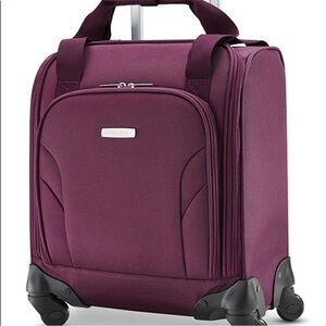 Samsonite Underseat Carry-On Spinner with USB Port in Plum
